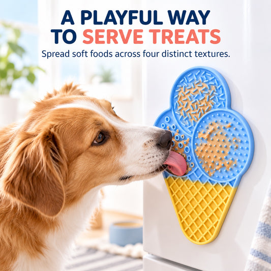 Ice Cream-Shaped Silicone Pet Lick Mat, 2 Colors, By GAVPEPY image 2 - 1.jpg