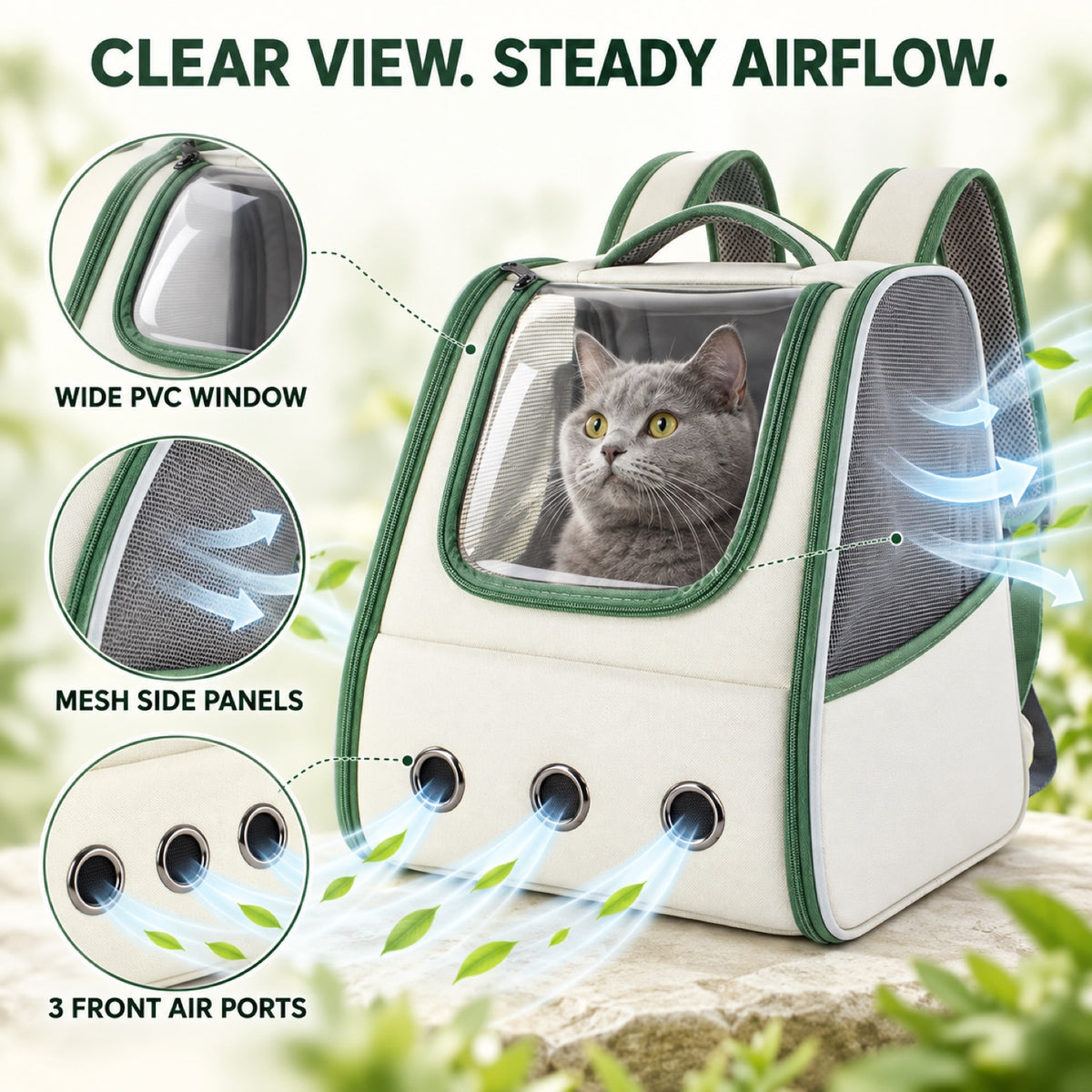 Foldable Ventilated Pet Backpack, 4 Colors, By GAVPEPY image 2 - 1.jpg