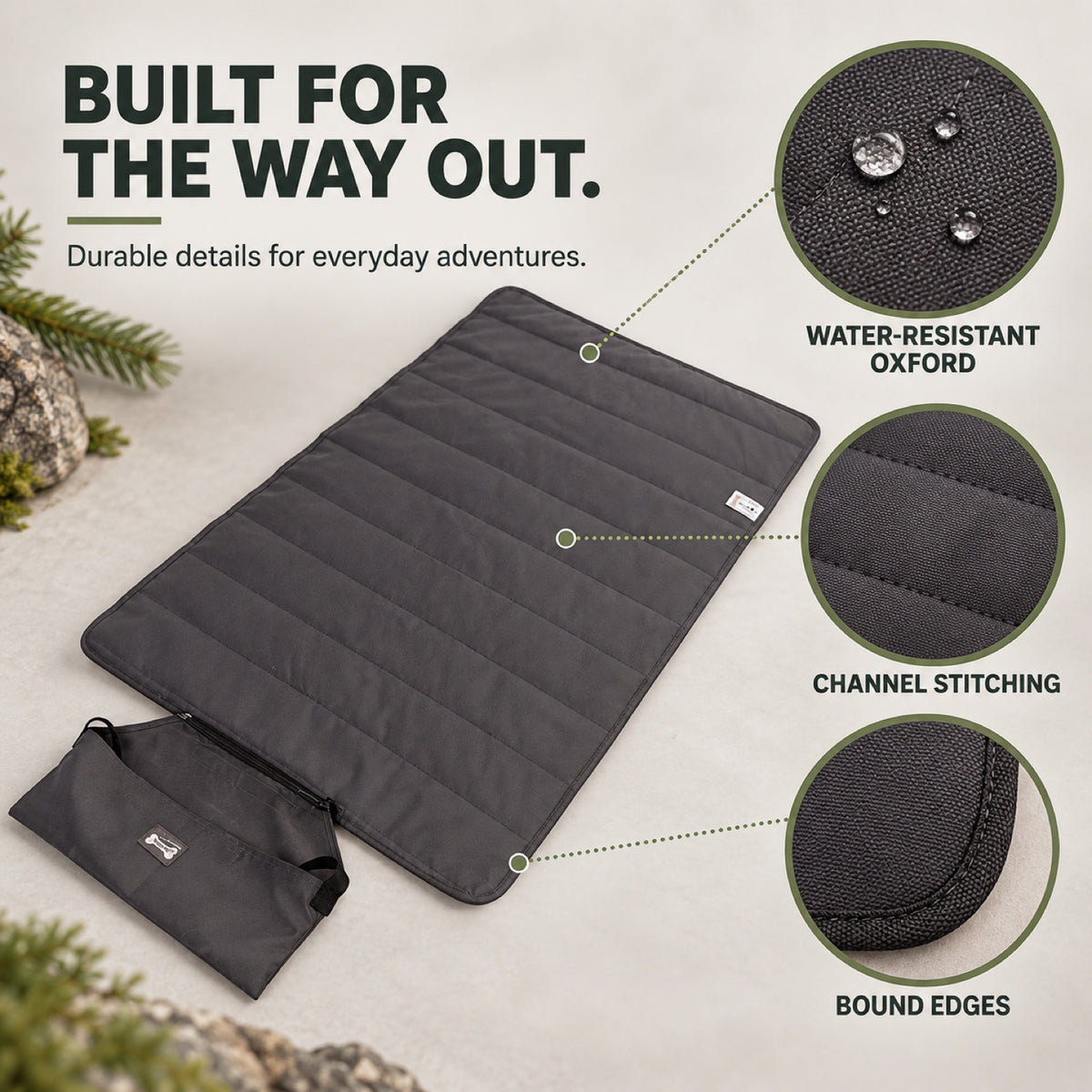 Water-Resistant Oxford Outdoor Pet Blanket, By GAVPEPY image 2 - 1.jpg