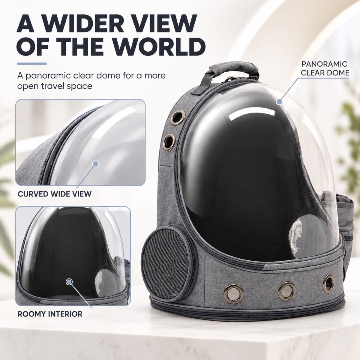 Panoramic Space Capsule Pet Backpack, 3 Colors, By GAVPEPY image 2 - 1.jpg