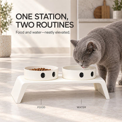 Big-Eyes Double Pet Bowl, 2 Colors, By GAVPEPY image 2 - 1.jpg