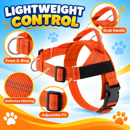 Lightweight Adjustable Nylon Dog Harness, 10 Colors and 5 Sizes, By GAVPEPY image 2 - 1.jpg