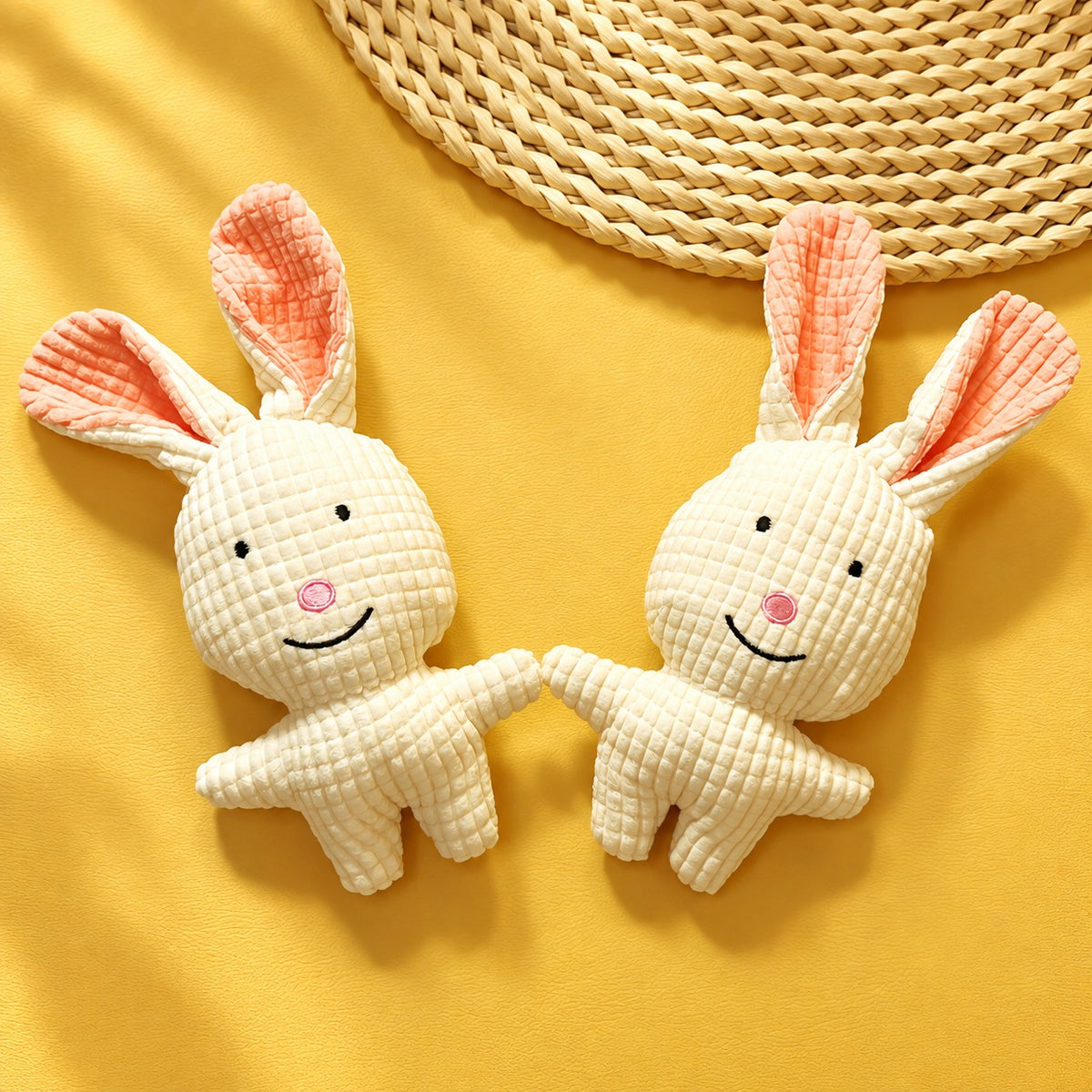 Rabbit Rope Dog Toy, Plush Chew And Tug Toy, 20 x 6 cm, By GAVPEPY image 2 - 2.jpg