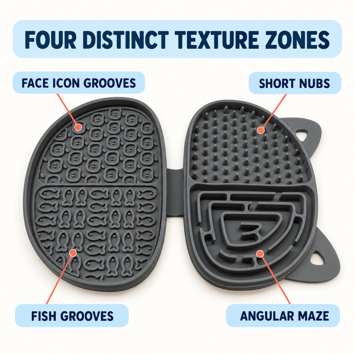 Folding Cat-Shaped Silicone Pet Lick Mat, 3 Colors, By GAVPEPY image 3 - 2.jpg