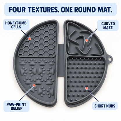 Folding Round Silicone Pet Lick Mat, 3 Colors, By GAVPEPY image 3 - 2.jpg