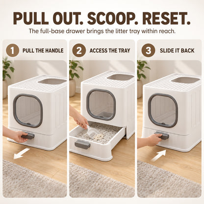 GAVPEPY Foldable Enclosed Cat Litter Box, 4 Options image 3 - 2.jpg