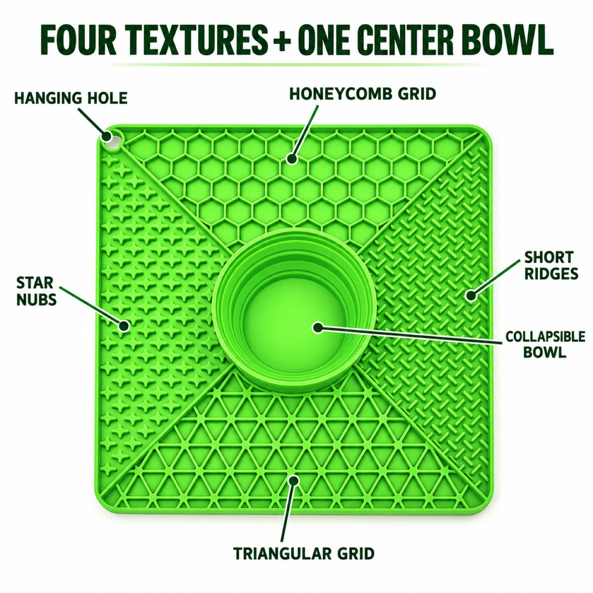 Large 32 cm Silicone Pet Lick Mat with Folding Bowl, 2 Colors, By GAVPEPY image 3 - 2.jpg