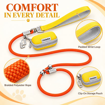 Integrated Slip-Lead Dog Leash Set with Storage Bag, 27 Options, By GAVPEPY image 3 - 2.jpg