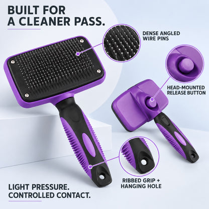 One-Touch Pet Slicker Brush, 4 Colors, By GAVPEPY image 3 - 2.jpg