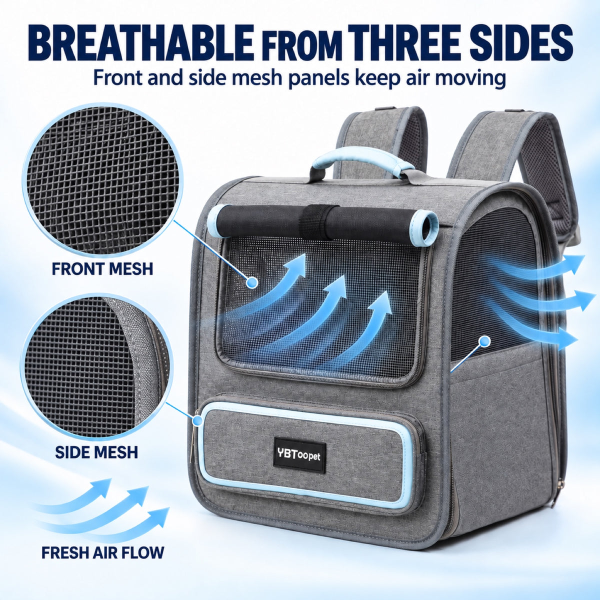 Foldable Ventilated Pet Carrier Backpack, 3 Colors, By GAVPEPY image 3 - 2.jpg