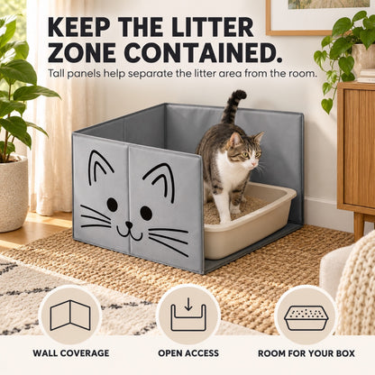 GAVPEPY Foldable High-Sided Cat Litter Box image 3 - 2.jpg