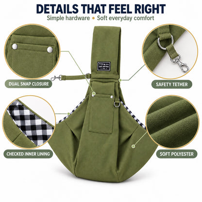 Foldable Pet Sling Carrier with Safety Clip, 13 Colors, By GAVPEPY image 3 - 2.jpg