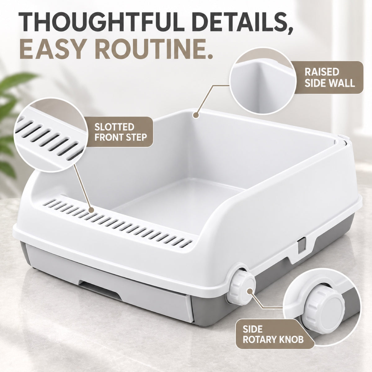 GAVPEPY High-Sided Cat Litter Box image 3 - 2.jpg