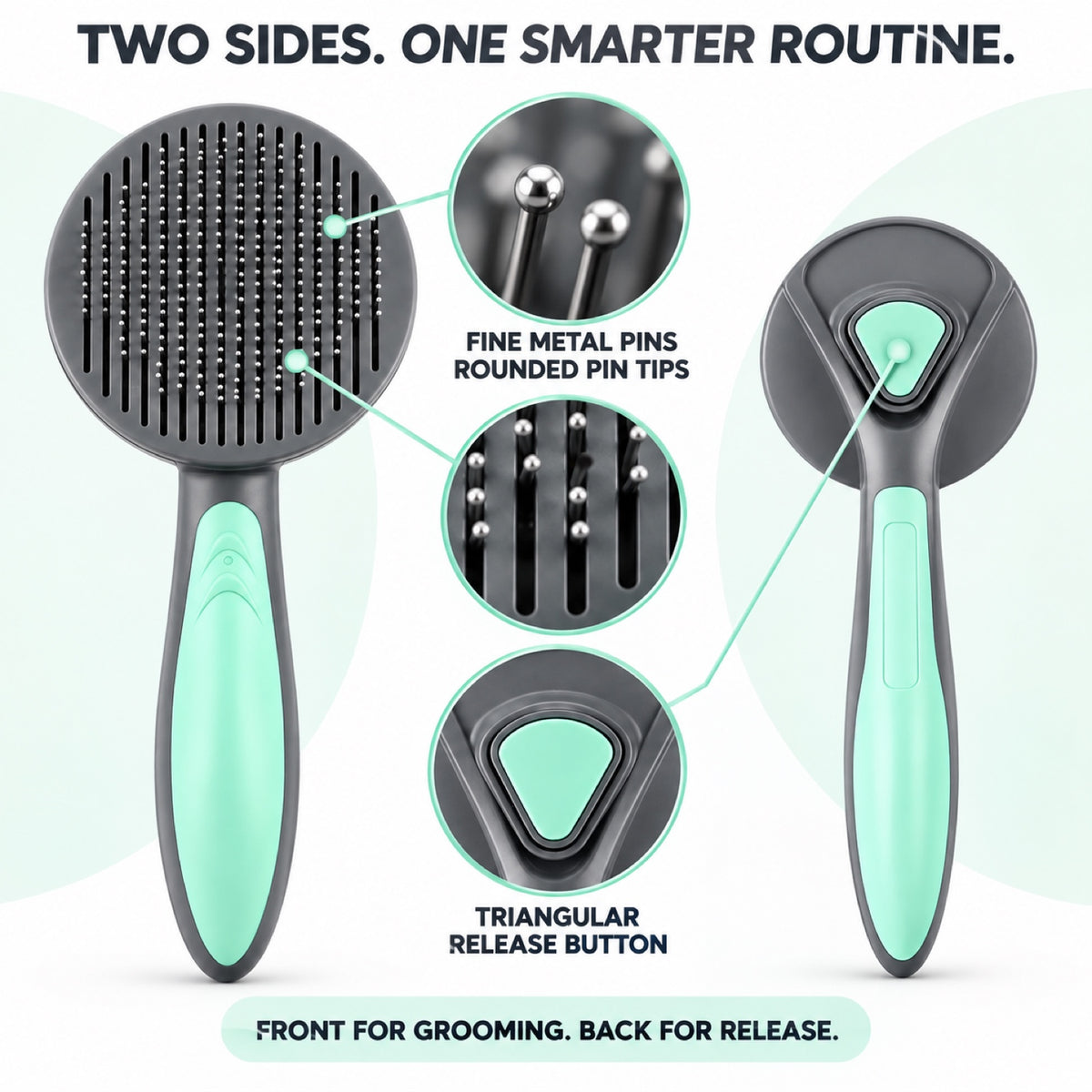 Stainless Steel Pet Slicker Brush, 3 Colors, By GAVPEPY image 3 - 2.jpg