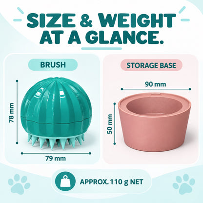 Silicone Cactus Pet Bath Brush, Green, By GAVPEPY image 3 - 2.jpg