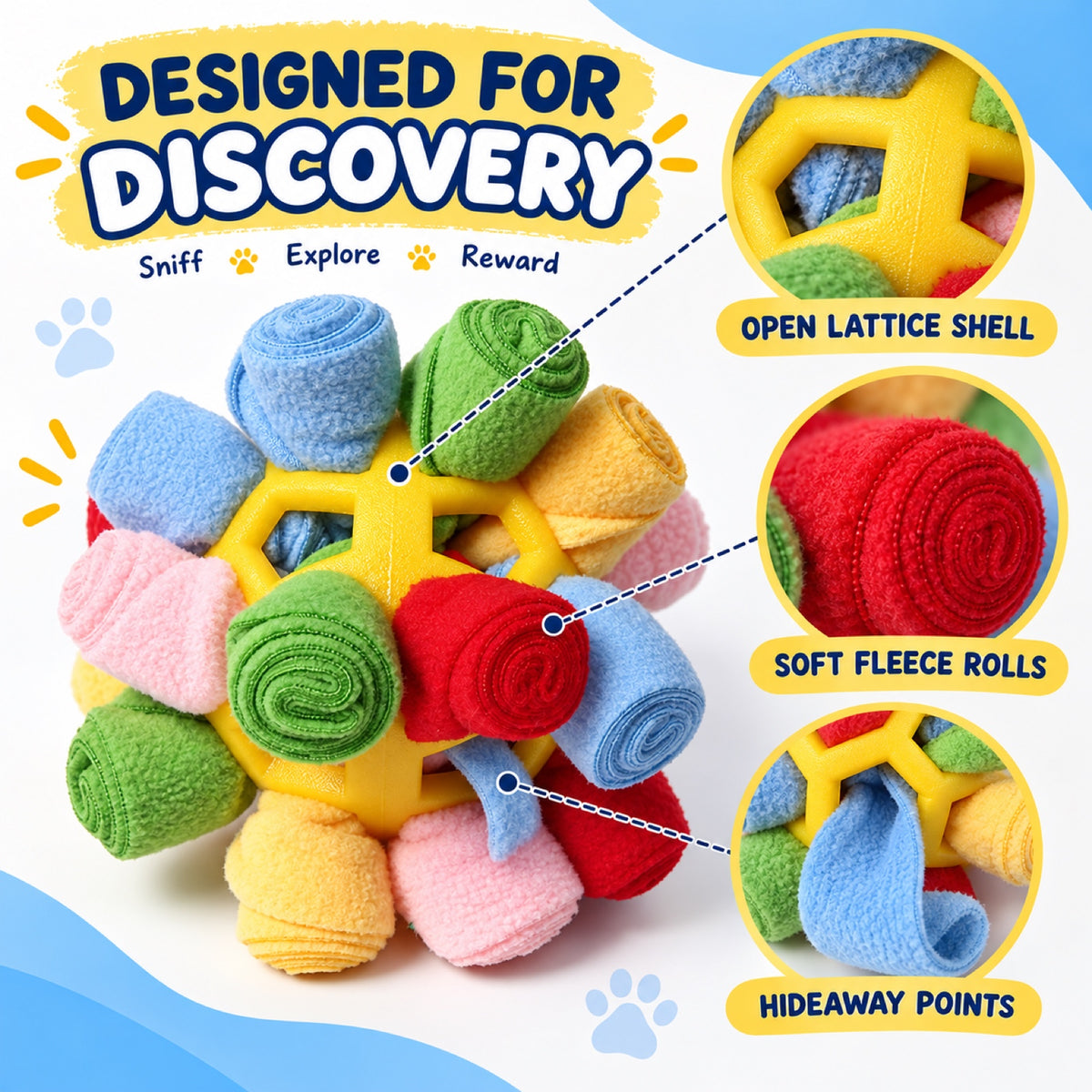 Cotton Rope Snuffle Ball Dog Toy, 4 Colors, By GAVPEPY image 3 - 2.jpg