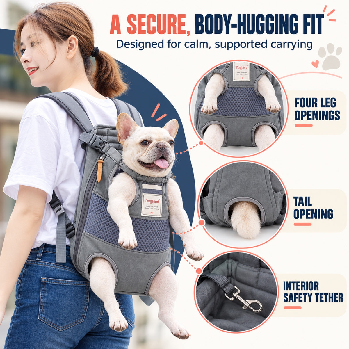 Mesh Front Pet Carrier Backpack, 4 Patterns, By GAVPEPY image 3 - 2.jpg