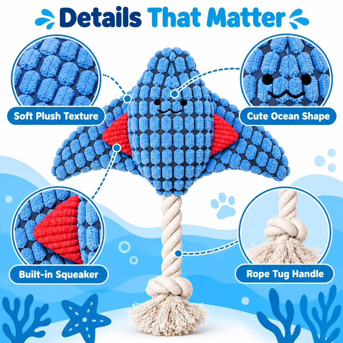 Cotton Rope Interactive Dog Toy, 3 Styles, By GAVPEPY image 3 - 2.jpg