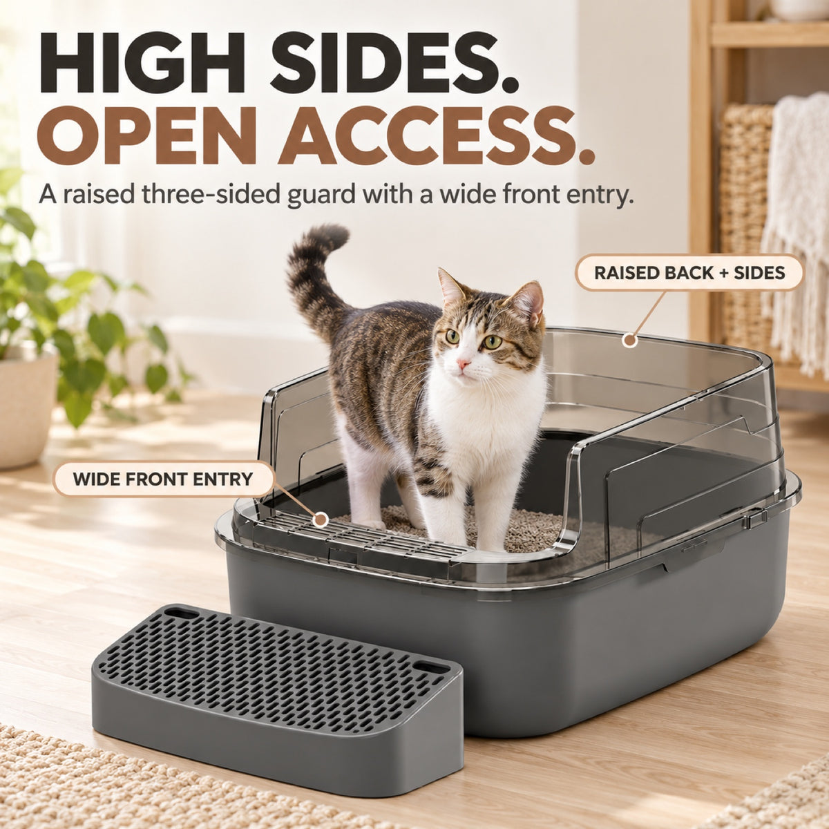 GAVPEPY High-Sided Cat Litter Box, 4 Options image 3 - 2.jpg