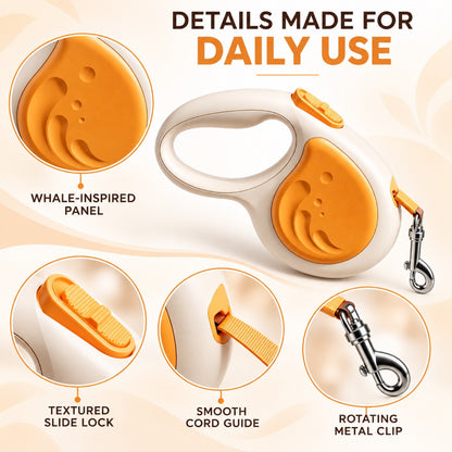 Whale-Shaped Retractable Dog Leash, 2 Colors and 2 Lengths, By GAVPEPY image 3 - 2.jpg