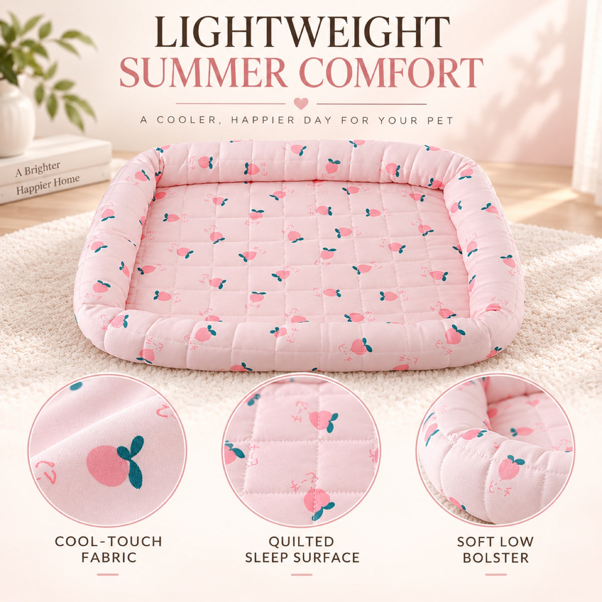 Printed Ice Silk Cooling Pet Bed, 5 Patterns & 3 Sizes, By GAVPEPY image 3 - 2.jpg