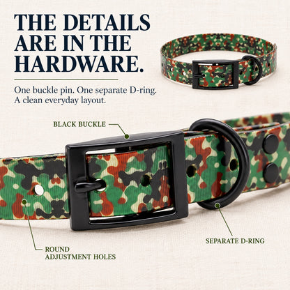 GAVPEPY TPU Camouflage Dog Collar, Size One Size, Muted Olive Rust Camo, Red Green Camo, Forest Green Camo, Tan Brown Camo, for daily dog walks and outdoor wear; adjustable neckwear with the selected finish and fit shown in the product photos image 3 - 2.jpg
