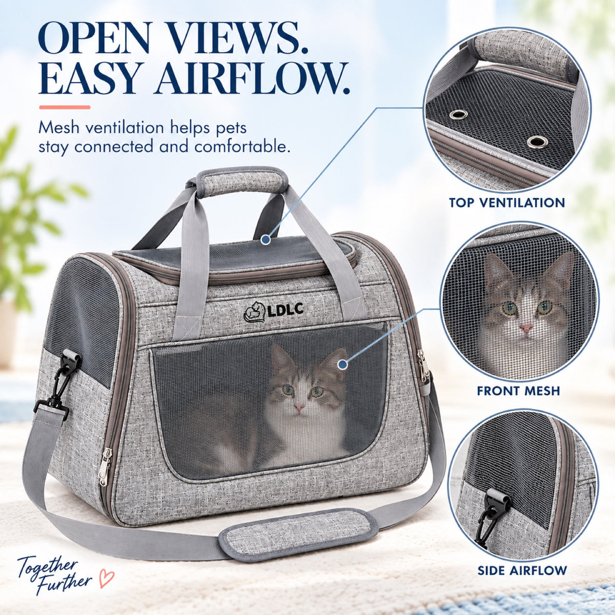 Large Convertible Pet Carrier Bag, 2 Sizes, 4 Colors, By GAVPEPY image 3 - 2.jpg