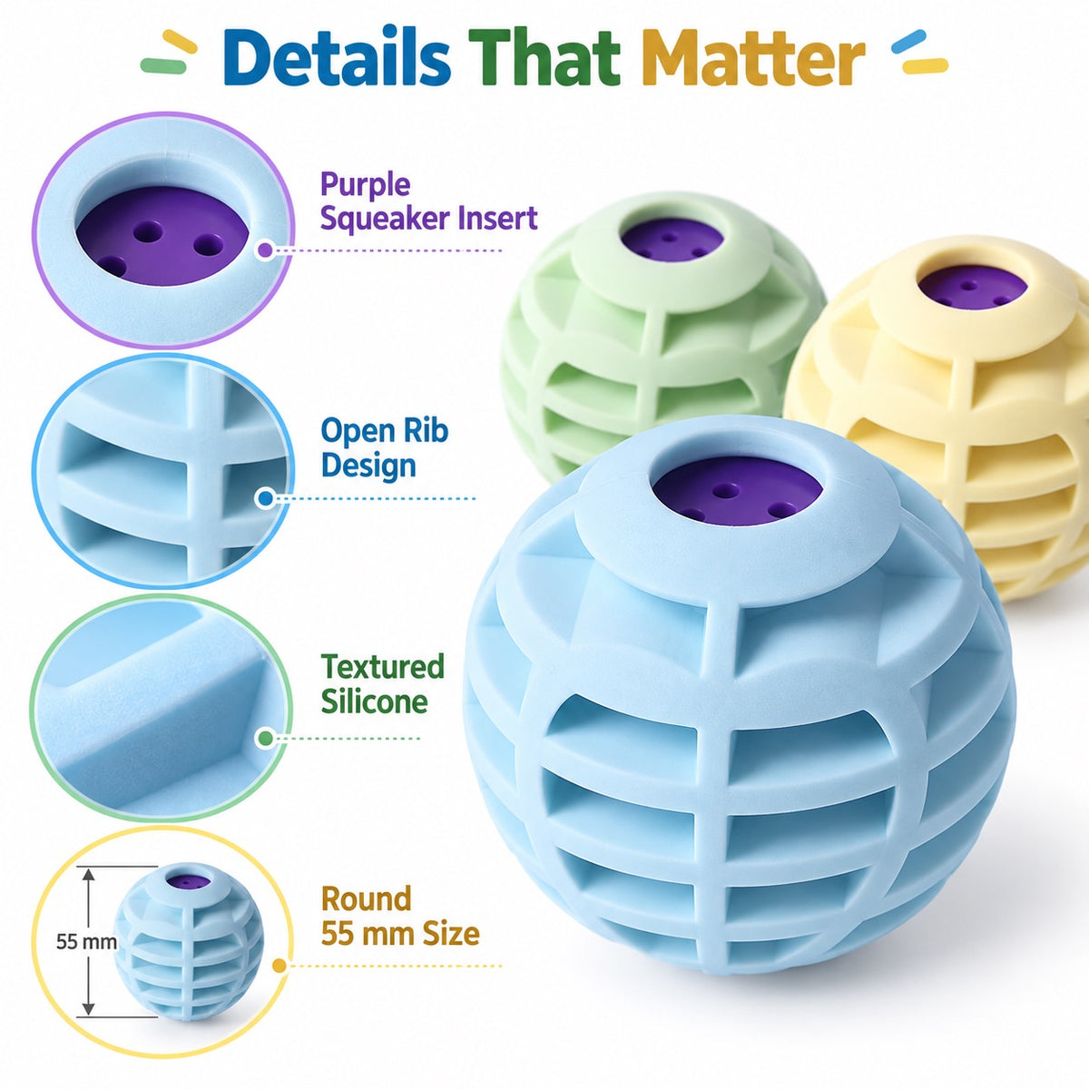 硅胶 Interactive Dog Toy, 3 Styles, By GAVPEPY image 3 - 2.jpg