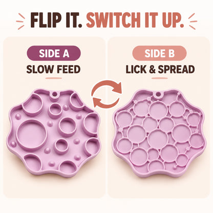 2-in-1 Silicone Pet Lick Mat & Double Bowl, 6 Colors, By GAVPEPY image 3 - 2.jpg