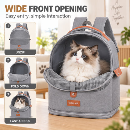 Foldable Mesh Pet Carrier Backpack, 4 Colors, By GAVPEPY image 3 - 2.jpg