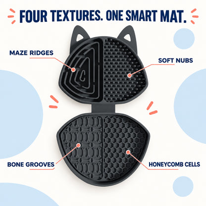 Folding Dog-Shaped Silicone Pet Lick Mat, 3 Colors, By GAVPEPY image 3 - 2.jpg