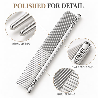 304 Stainless Steel Pet Face Comb, 2 Pin Lengths, By GAVPEPY image 3 - 2.jpg