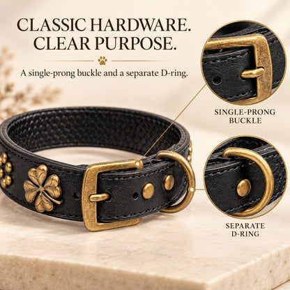 GAVPEPY Leather-style material Decorative Dog Collar, Sizes 2-0 X 40, 2-5 X 50, Black, for neighborhood walks, park visits and daily dog wear; an adjustable neckwear option for supervised walks and everyday outings image 3 - 2.jpg