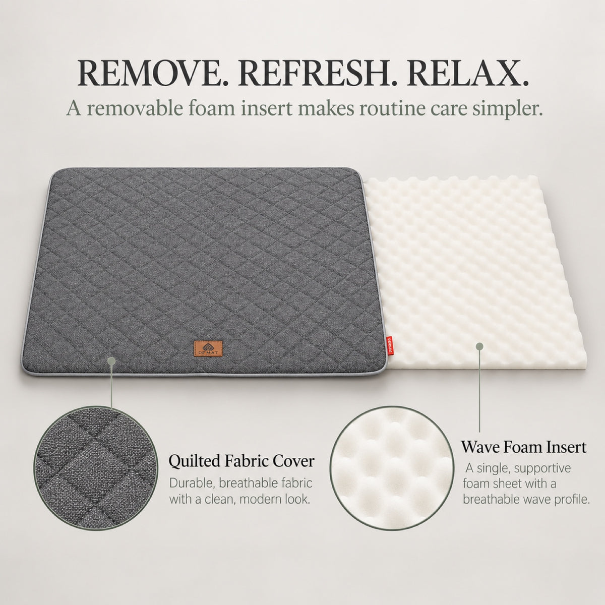Linen Pet Bed Mat, 4 Colors & 3 Sizes, By GAVPEPY image 3 - 2.jpg