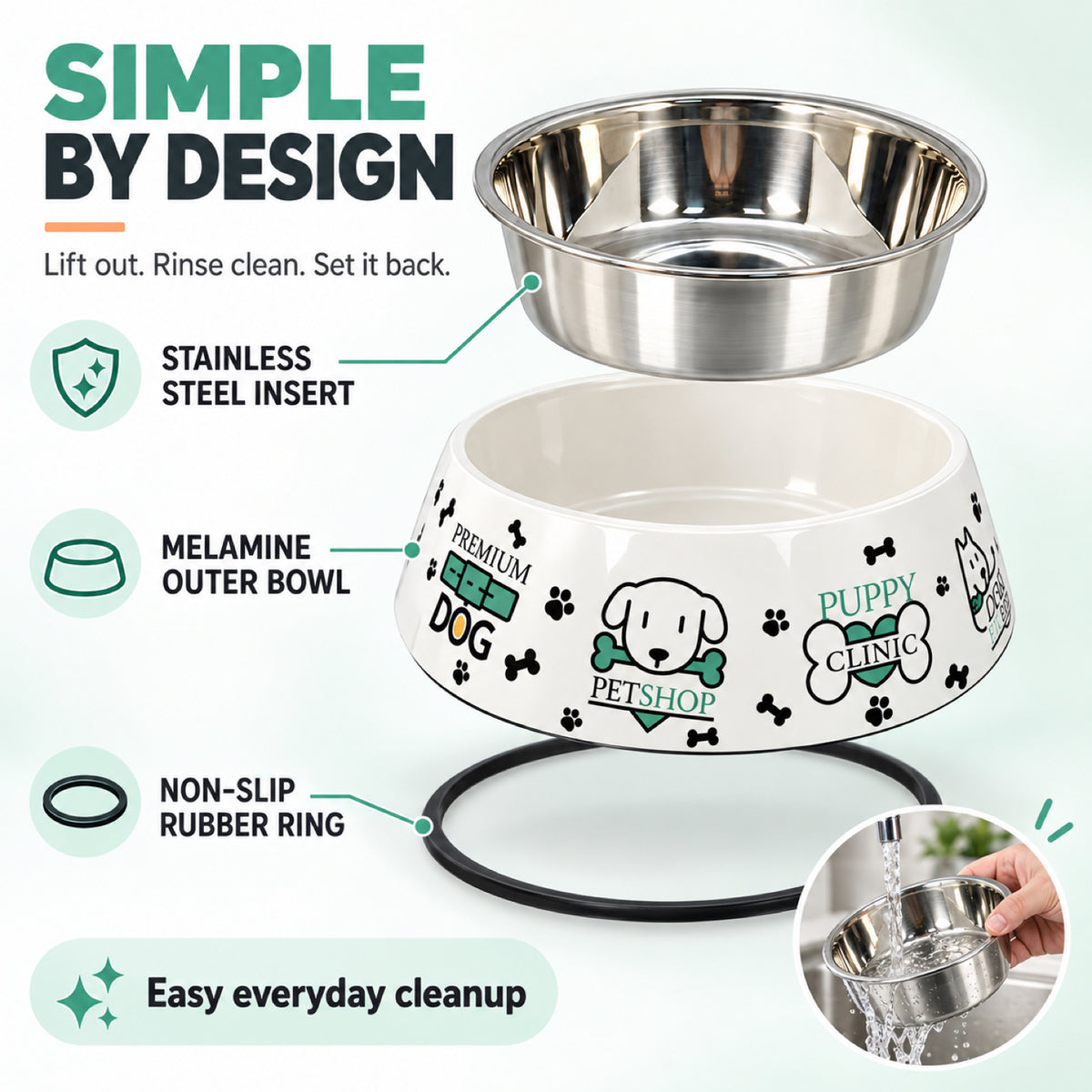 Double-Layer Non-Slip Pet Bowl, 3 Sizes, By GAVPEPY image 3 - 2.jpg