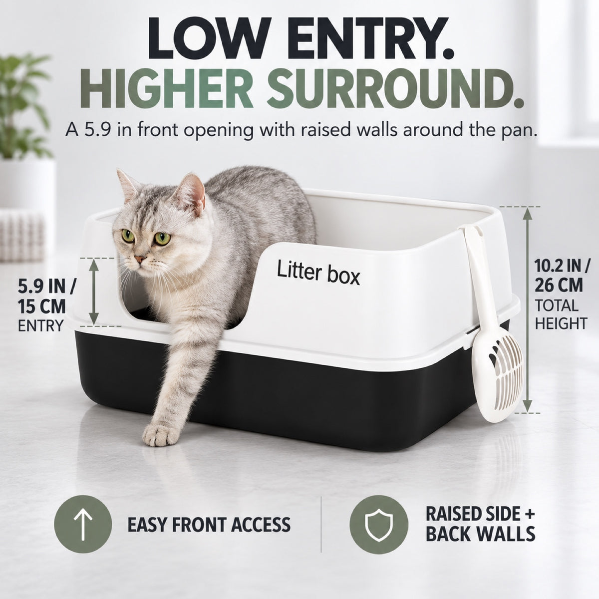GAVPEPY High-Sided Cat Litter Box, 3 Options image 3 - 2.jpg