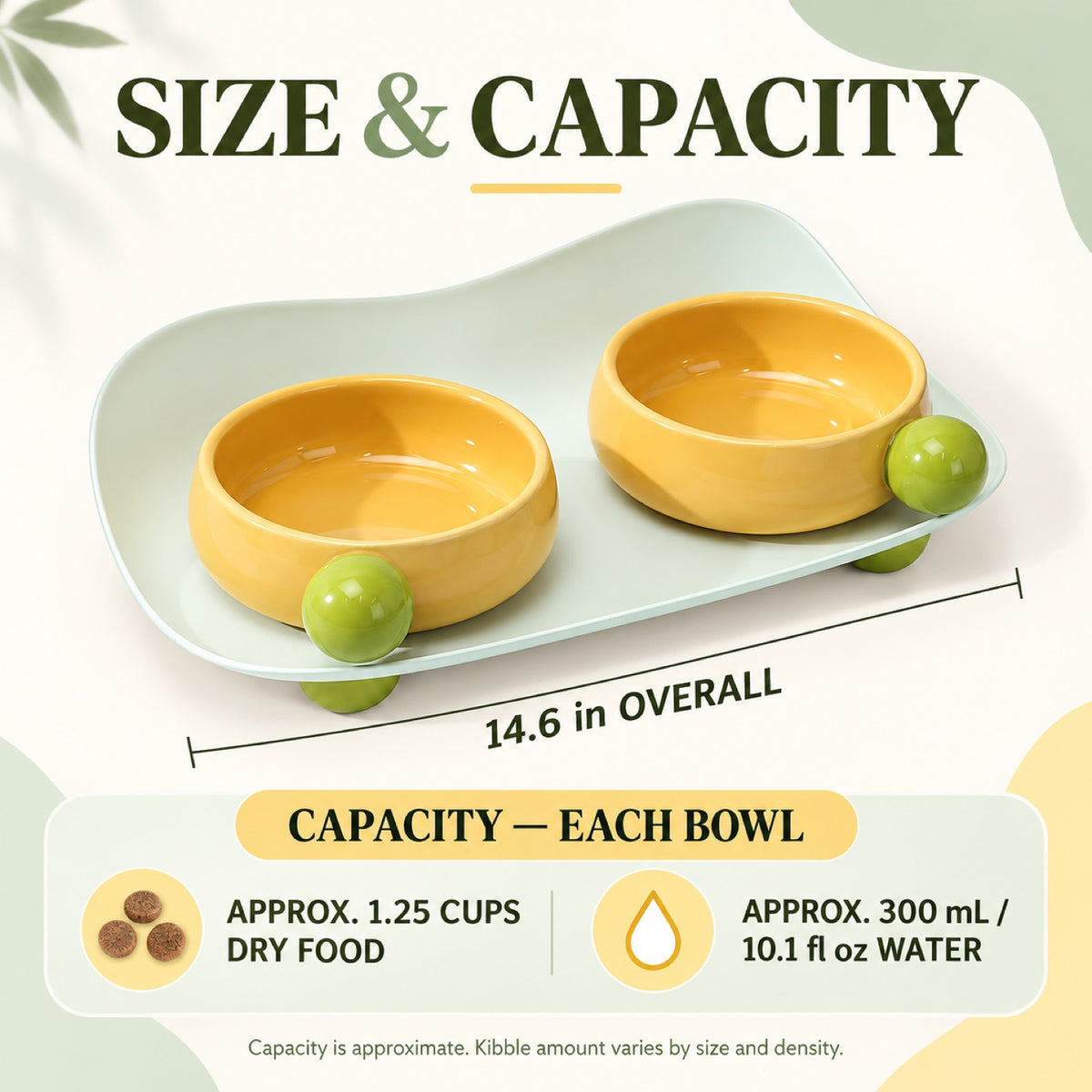 Candy-Color Ceramic Double Pet Bowl Set, 3 Colors, 37 cm, By GAVPEPY image 3 - 2.jpg