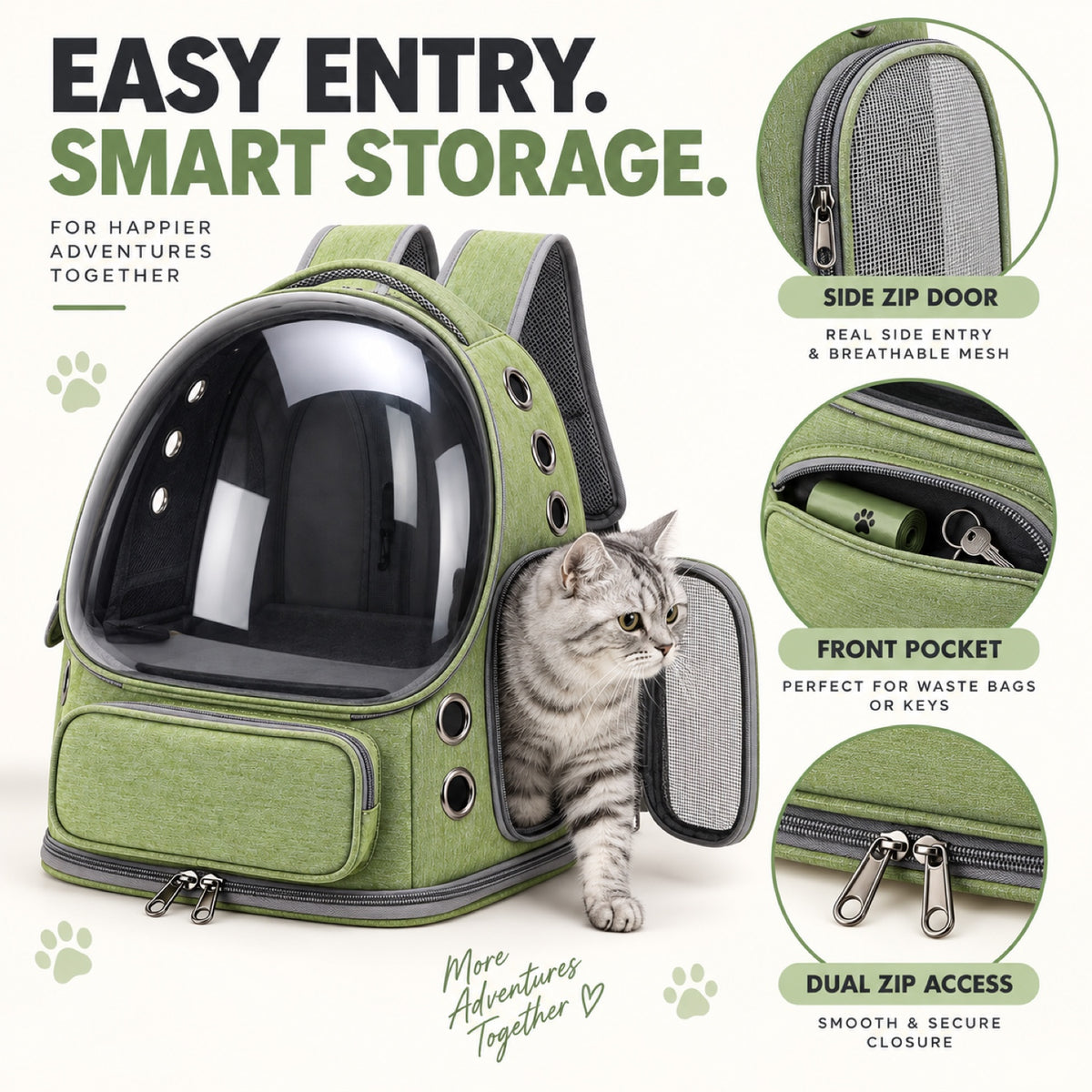 Lightweight Ventilated Pet Backpack, 5 Colors, By GAVPEPY image 3 - 2.jpg