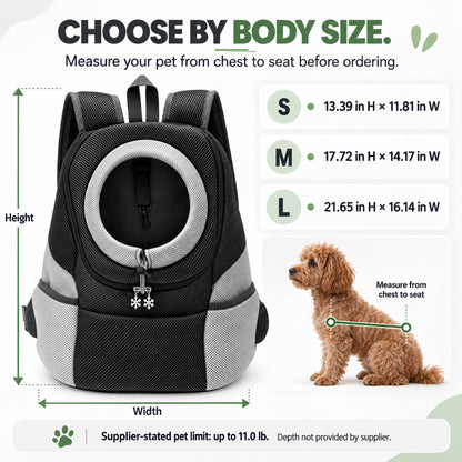 Front Pet Carrier Backpack, 3 Sizes, 4 Colors, By GAVPEPY image 3 - 2.jpg