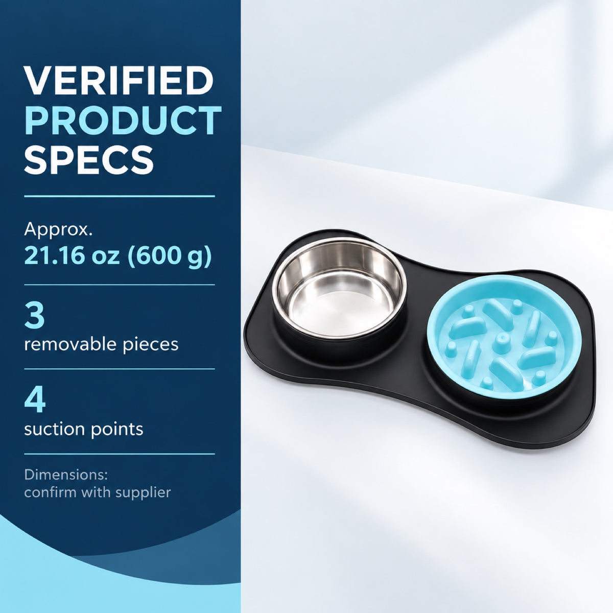 Black Food-Grade Silicone Pet Feeding Bowl, By GAVPEPY image 3 - 2.jpg