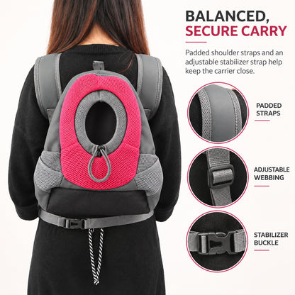 Front Pet Carrier Backpack, 2 Sizes, 6 Colors, By GAVPEPY image 3 - 2.jpg