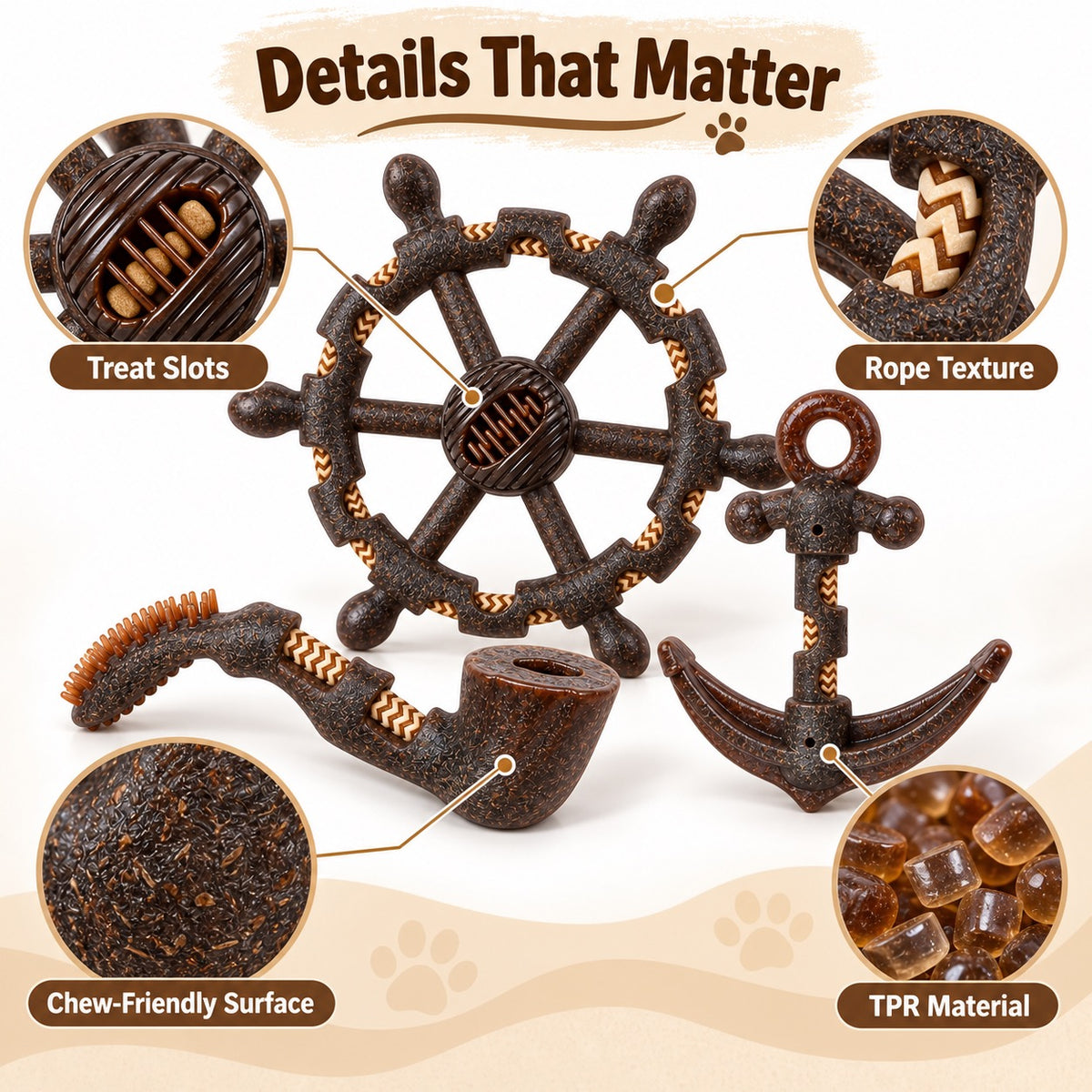 TPR Treat Dispensing Dog Toy, 3 Styles, By GAVPEPY image 3 - 2.jpg