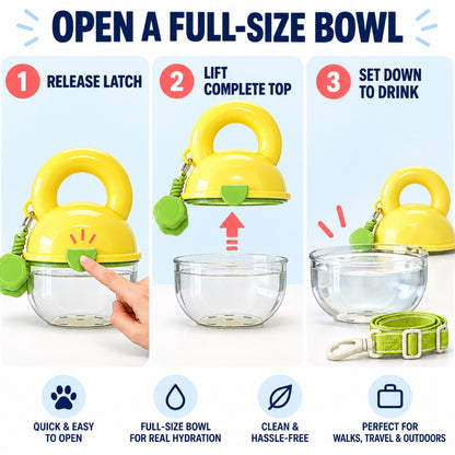 Portable Pet Water Bottle with Shoulder Strap, 450 mL, 2 Colors, By GAVPEPY image 3 - 2.jpg