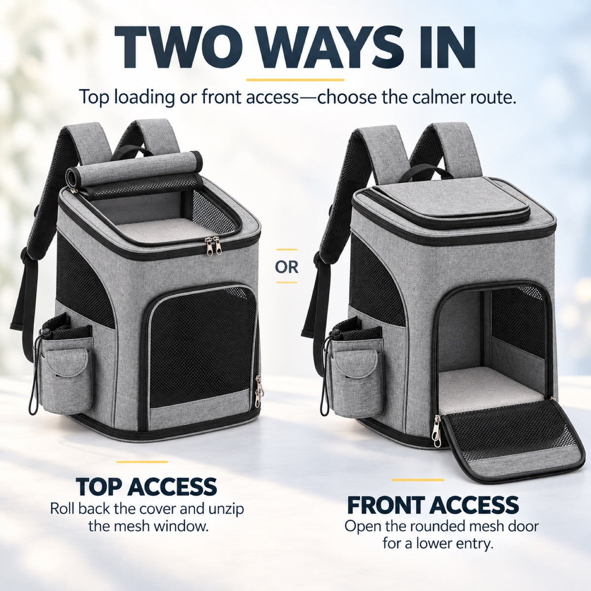 Large Ventilated Pet Backpack, 2 Sizes, 2 Colors, By GAVPEPY image 3 - 2.jpg