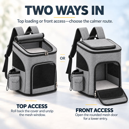 Large Ventilated Pet Backpack, 2 Sizes, 2 Colors, By GAVPEPY image 3 - 2.jpg