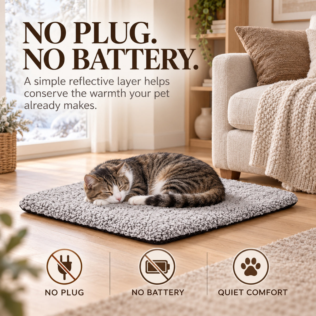 Reversible Self-Warming Pet Mat, 4 Sizes, By GAVPEPY image 3 - 2.jpg