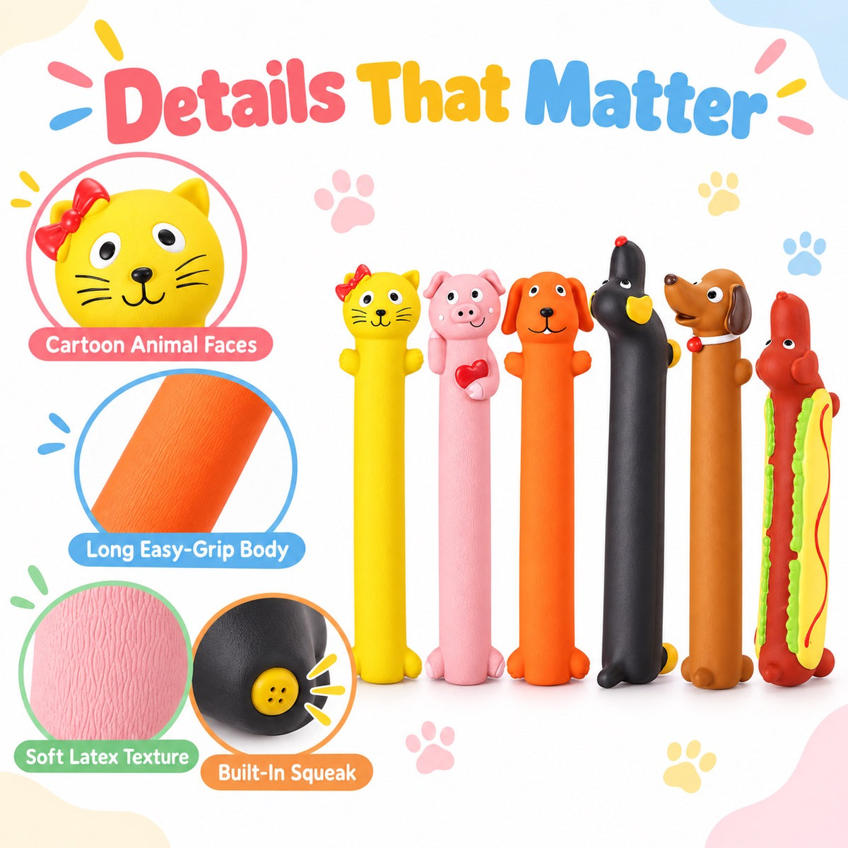 Latex Latex Squeaky Dog Toy, 6 Styles, By GAVPEPY image 3 - 2.jpg