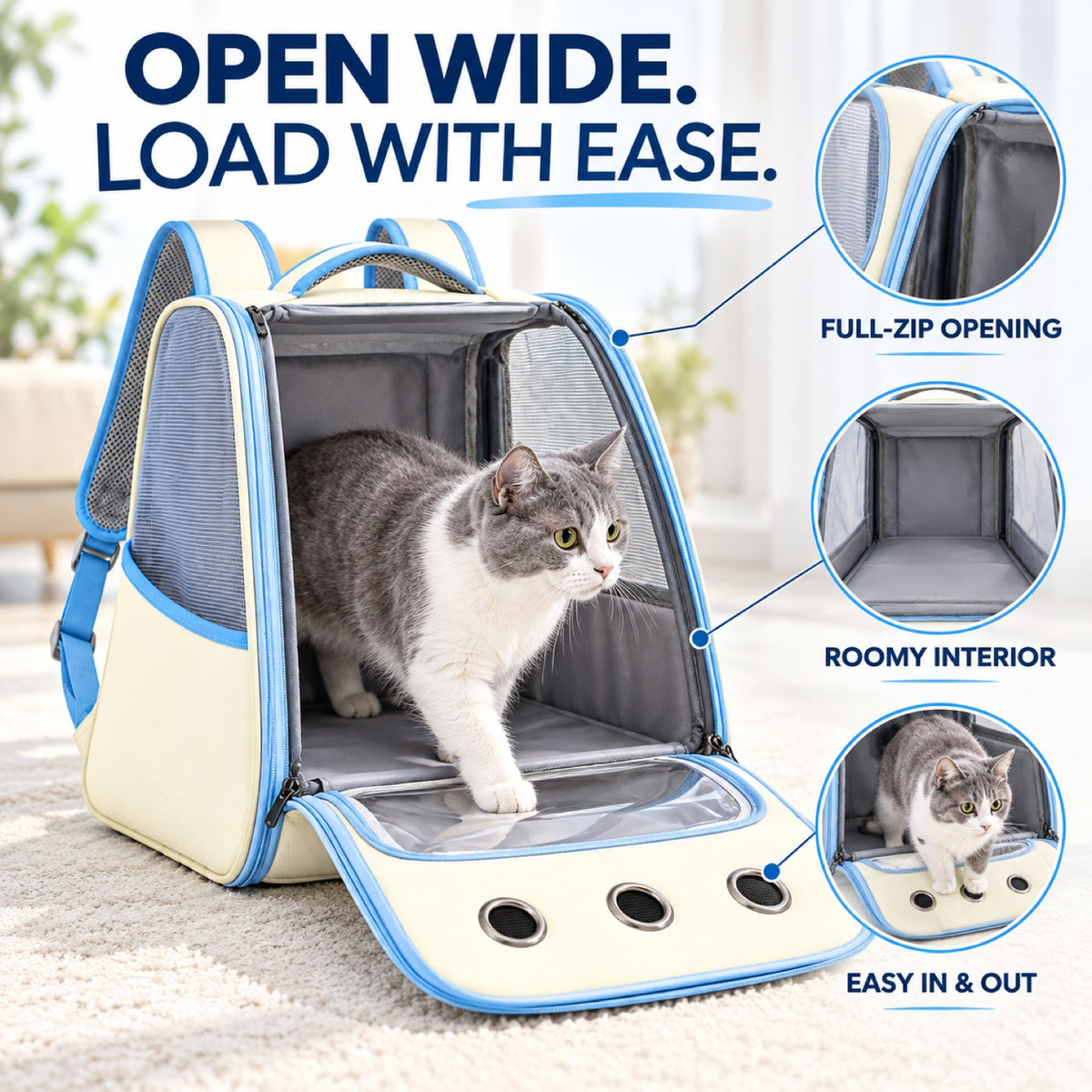 Foldable Ventilated Pet Backpack, 4 Colors, By GAVPEPY image 3 - 2.jpg
