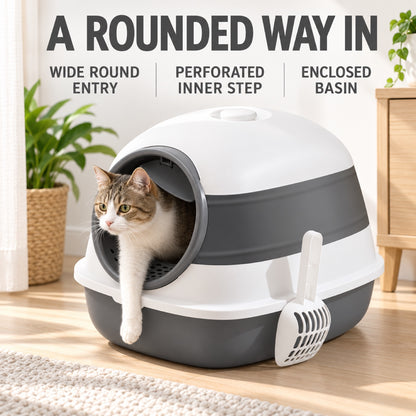 GAVPEPY Enclosed Cat Litter Box image 3 - 2.jpg