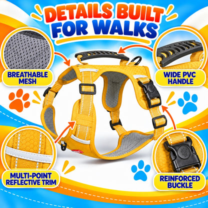 Adjustable Dog Harness Vest, 3 Colors and 5 Sizes, By GAVPEPY image 3 - 2.jpg